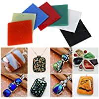 Hoja de vidrio cuadrada de 7 colores para horno de microondas Fusion Supply DIY Jewelry Making Accessories
